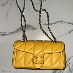 Yellow Coach Quilted Tabby 20